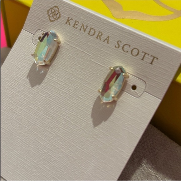Kendra Scott Ever Earrings Kendra Scott Earrings Dichroic Glass Gold - Picture 4 of 10